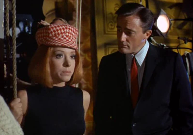 Janet Jerrod and Napoleon Solo backstage.